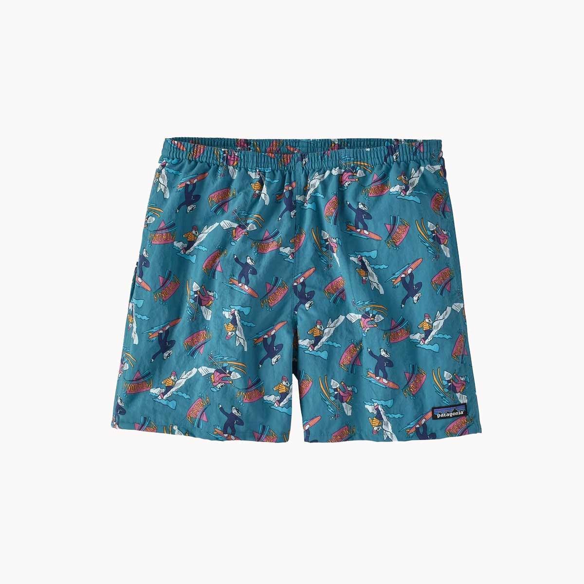 Patagonia Baggies 5 in Short Men's in Mr Badger and Wavy Blue